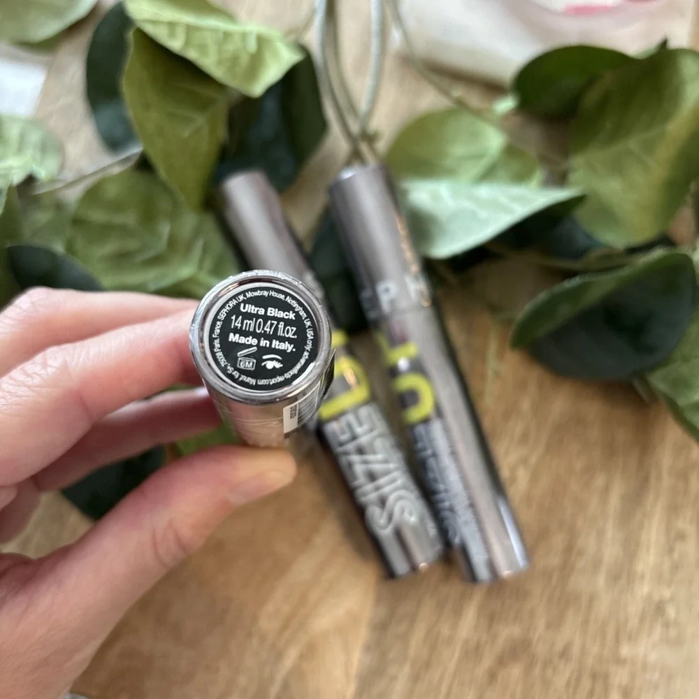 NEW LOT OF 3 Sephora SIZE UP Volumizing Mascara in Black New Full Size